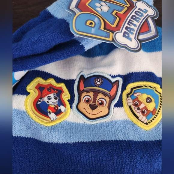 Paw Patrol Blue Knit Beanie and Mittens Set - Picture 3 of 6